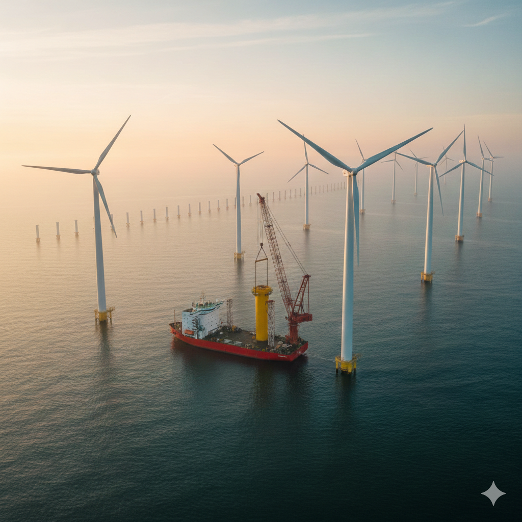 Baltic Power z kompletem fundamentów, Orlen zapowiada pierwszą energię jeszcze w 2026 roku Baltic Power