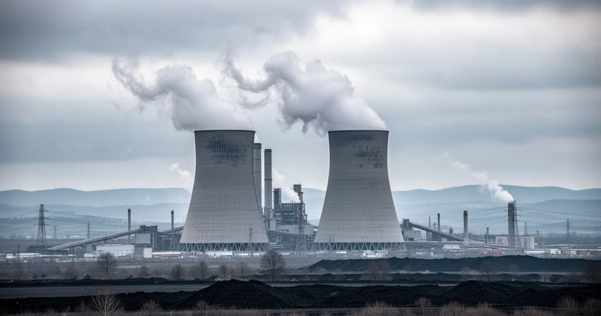 Elektrownia węglowa z kominami chłodniczymi