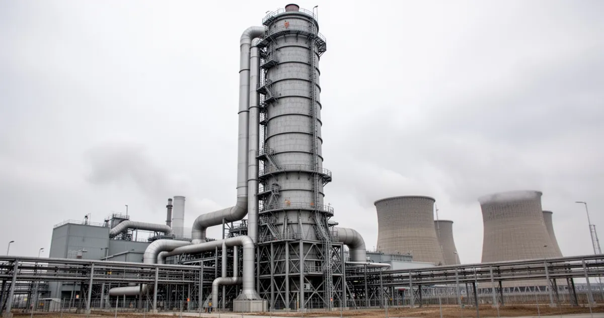 Wieża absorpcyjna instalacji odsiarczania spalin w elektrowni