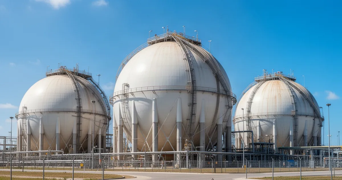 Zbiorniki LNG w terminalu gazowym