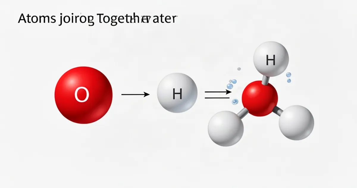 Model cząsteczki wody z atomów tlenu i wodoru
