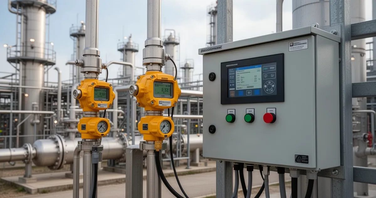 Przemysłowy system detekcji gazu z czujnikami i centralą