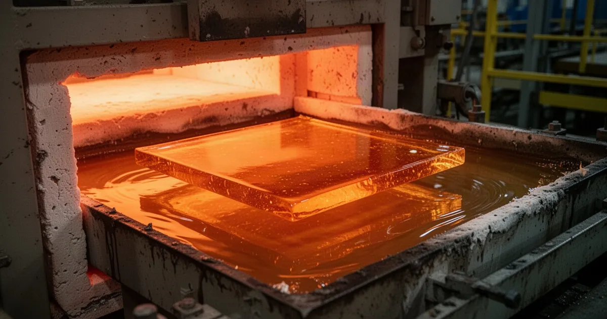 Proces float podczas produkcji szyb płaskich