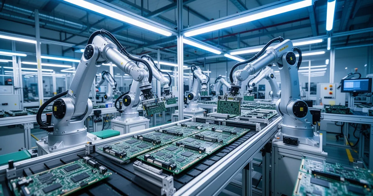 Linia produkcyjna do montażu płytek elektronicznych w fabryce