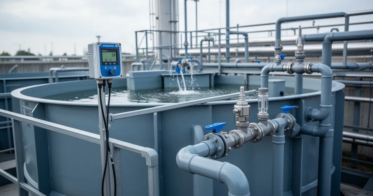 Instalacja neutralizacji ścieków przemysłowych z czujnikiem pH