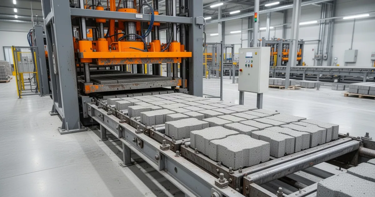 Maszyna wibroprasująca formująca betonowe kostki brukowe